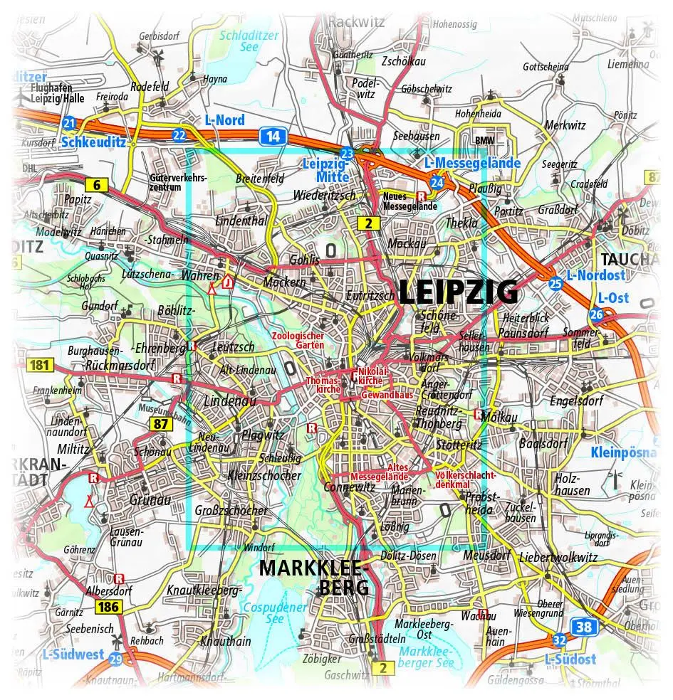 Bild: 9783961322329 | Leipzig. Stadtplan 1:16 000 | (Land-)Karte | Stadtplan (PUBLICPRESS)