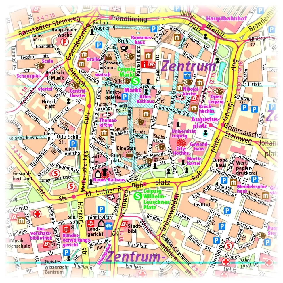Bild: 9783961322329 | Leipzig. Stadtplan 1:16 000 | (Land-)Karte | Stadtplan (PUBLICPRESS)