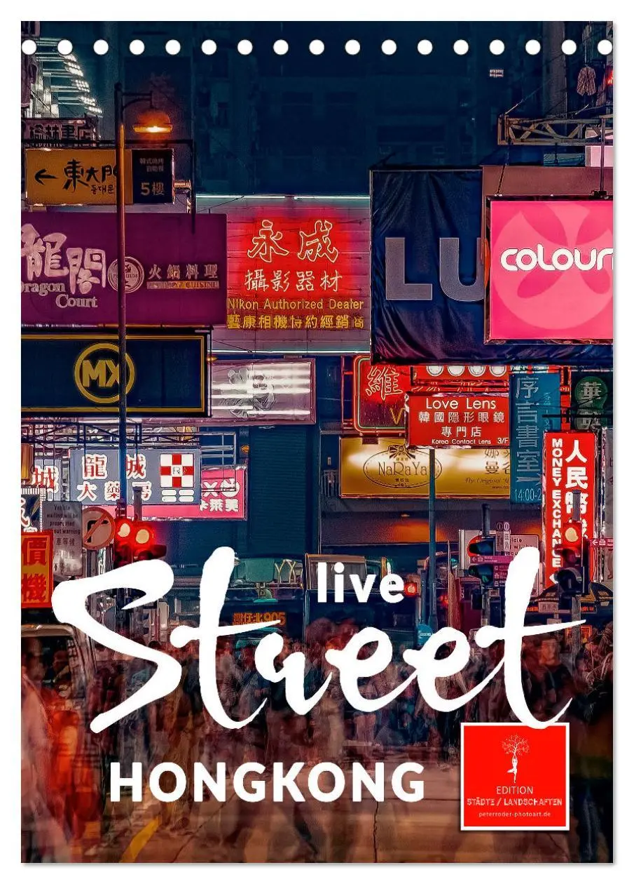 Cover: 9783516352429 | Hongkong Street live (Tischkalender 2026 DIN A5 hoch), CALVENDO...