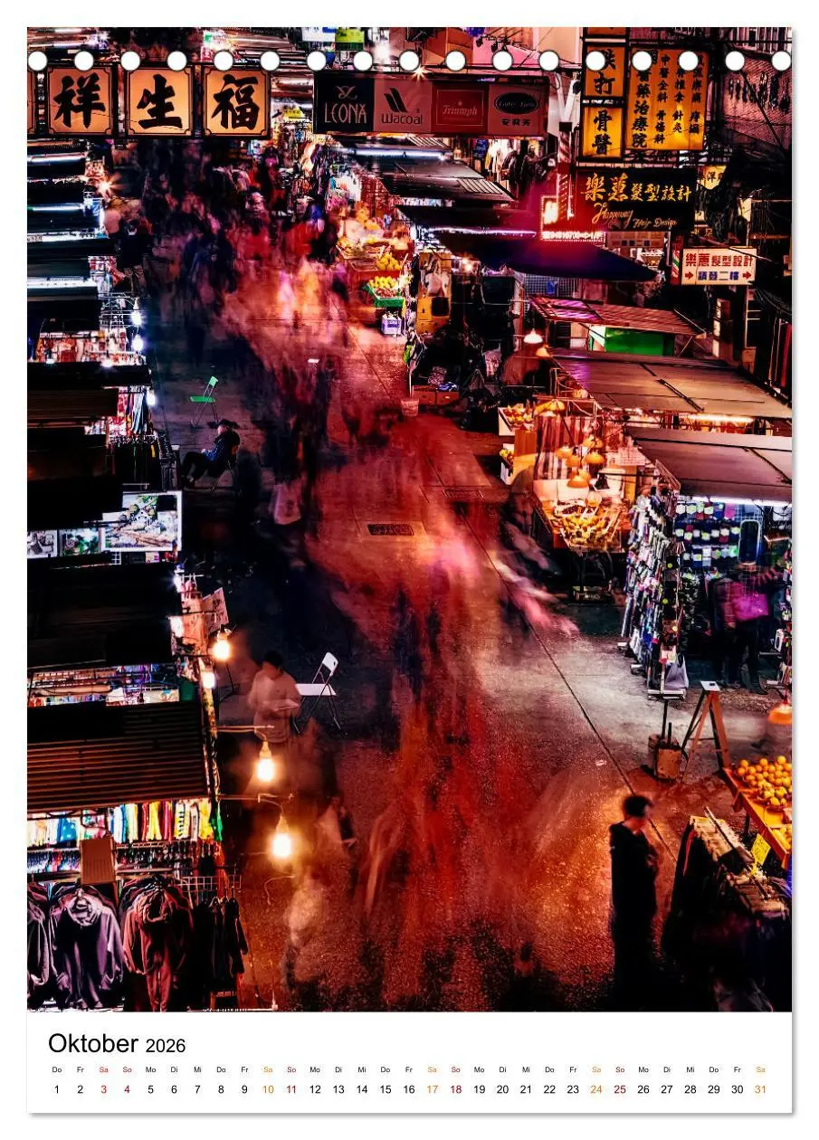 Bild: 9783516352429 | Hongkong Street live (Tischkalender 2026 DIN A5 hoch), CALVENDO...