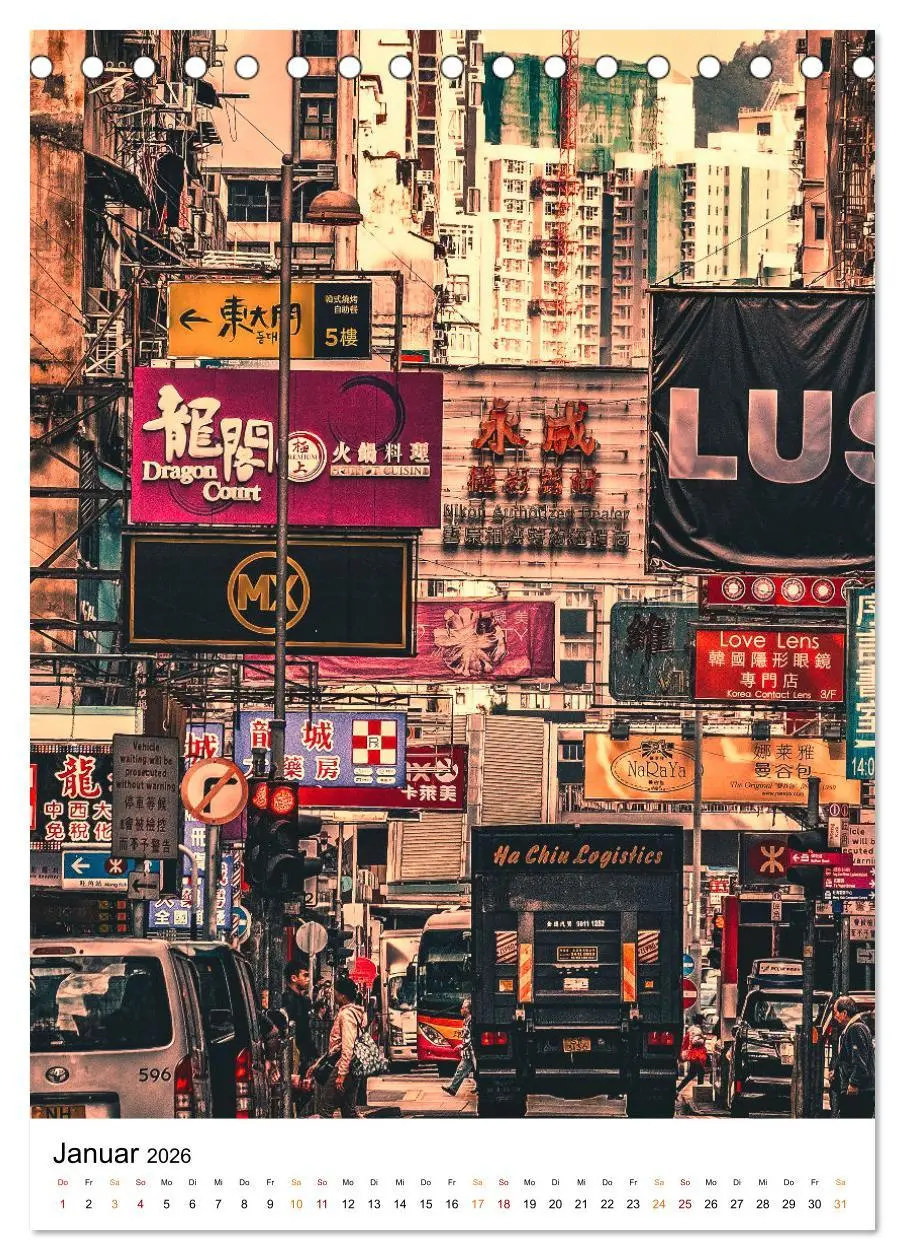 Bild: 9783516352429 | Hongkong Street live (Tischkalender 2026 DIN A5 hoch), CALVENDO...