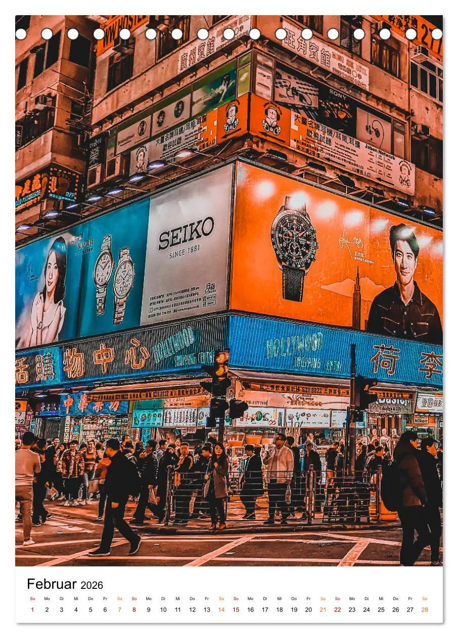 Bild: 9783516352429 | Hongkong Street live (Tischkalender 2026 DIN A5 hoch), CALVENDO...