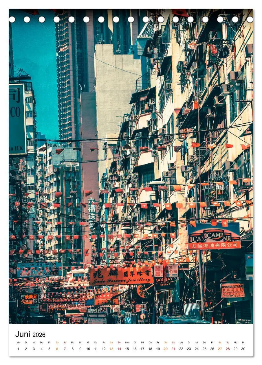 Bild: 9783516352429 | Hongkong Street live (Tischkalender 2026 DIN A5 hoch), CALVENDO...