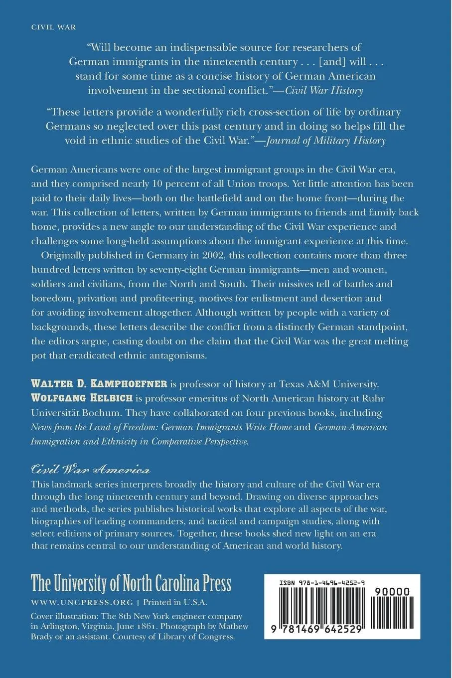 Rückseite: 9781469642529 | Germans in the Civil War | The Letters They Wrote Home | Taschenbuch