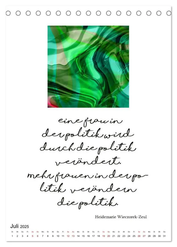 Bild: 9783435852529 | Mehr als Worte - Zitate starker Frauen (Tischkalender 2025 DIN A5...