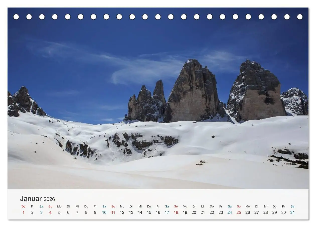 Bild: 9783516032529 | Dolomiten - Rundreise um Drei Zinnen (Tischkalender 2026 DIN A5...