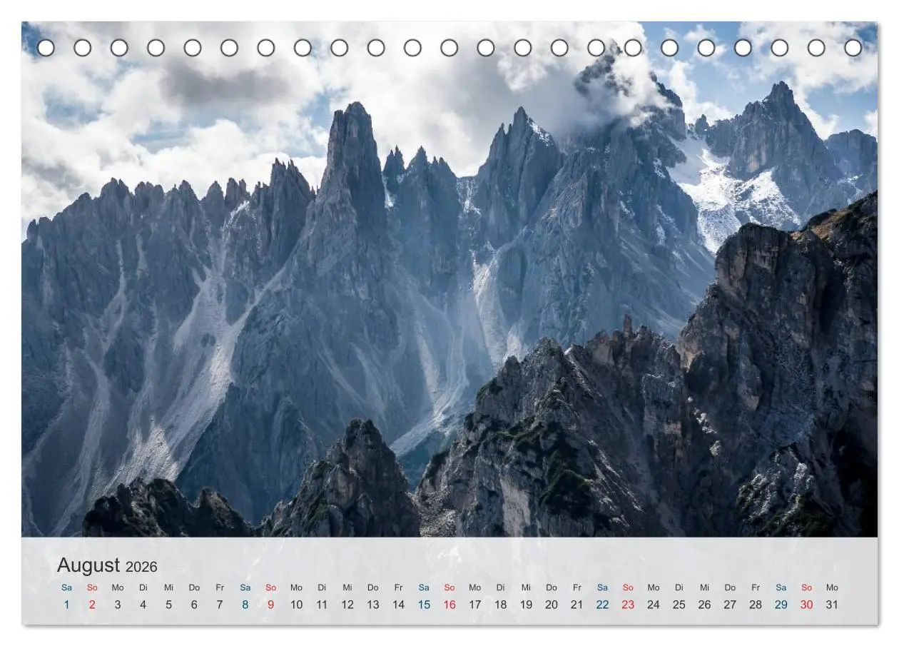 Bild: 9783516032529 | Dolomiten - Rundreise um Drei Zinnen (Tischkalender 2026 DIN A5...