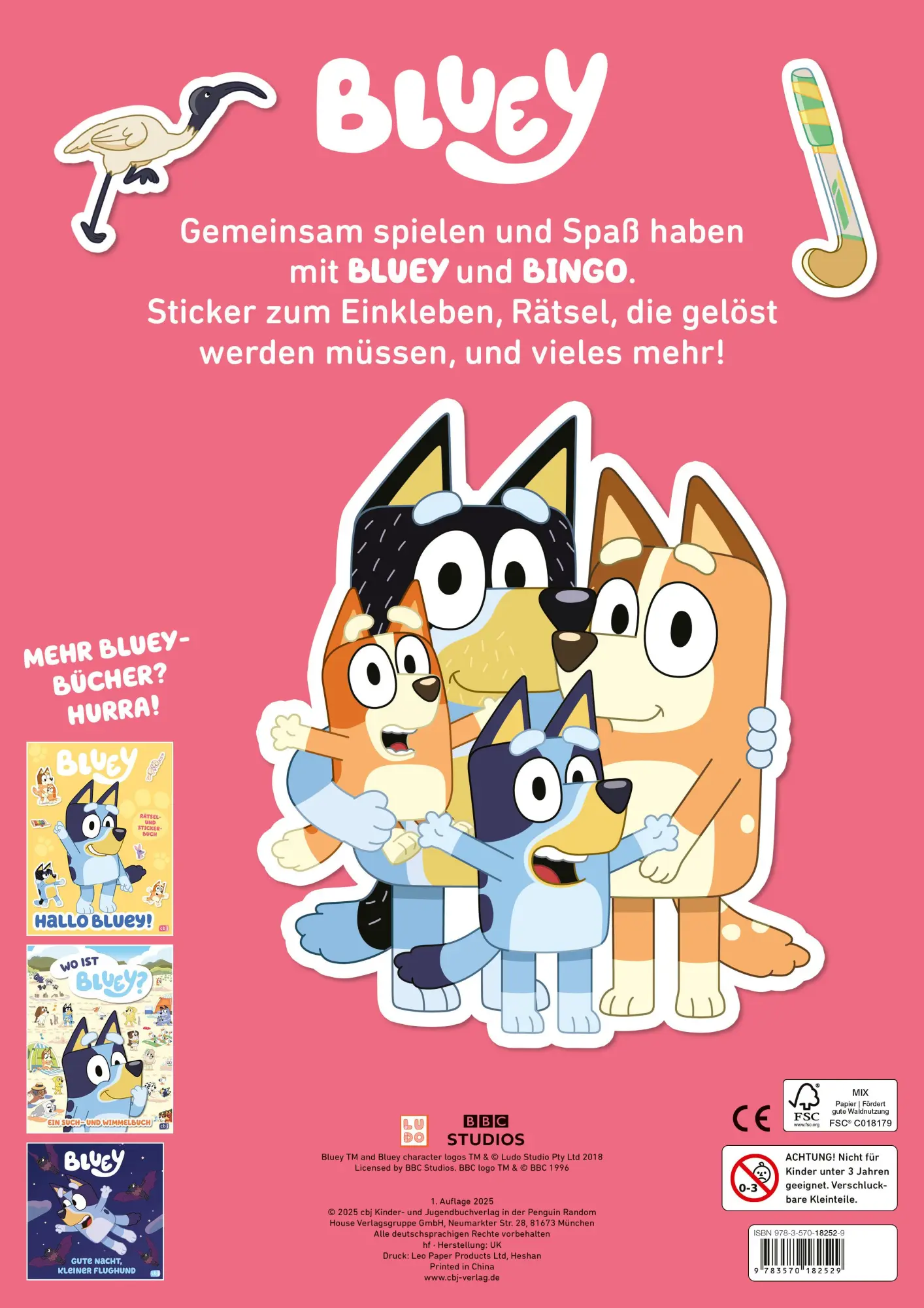 Bild: 9783570182529 | BLUEY - Spielzeit | Mit 80 bunten BLUEY-Stickern | Broschüre | 16 S.