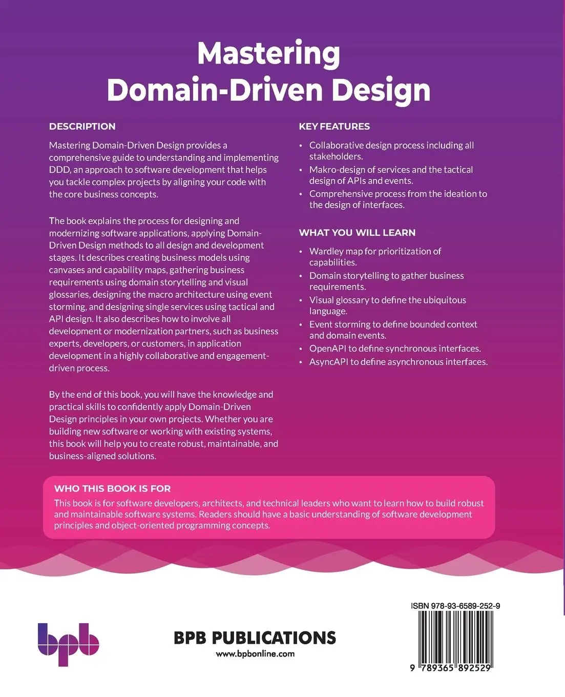 Rückseite: 9789365892529 | Mastering Domain-Driven Design | Annegret Junker | Taschenbuch | 2025