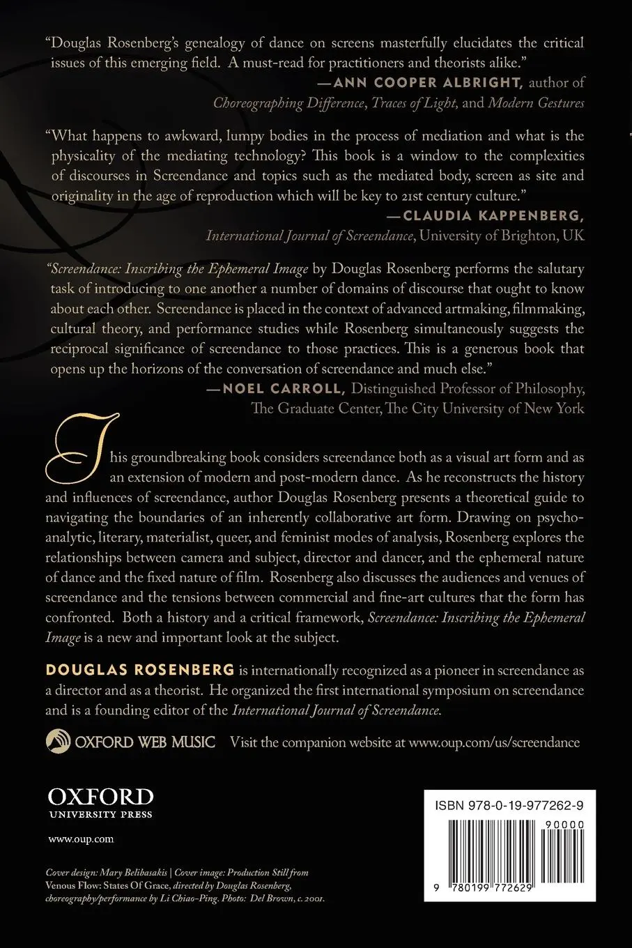 Rückseite: 9780199772629 | Screendance | Inscribing the Ephemeral Image | Douglas Rosenberg