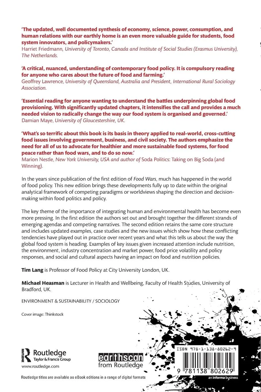 Rückseite: 9781138802629 | Food Wars | The Global Battle for Mouths, Minds and Markets | Buch