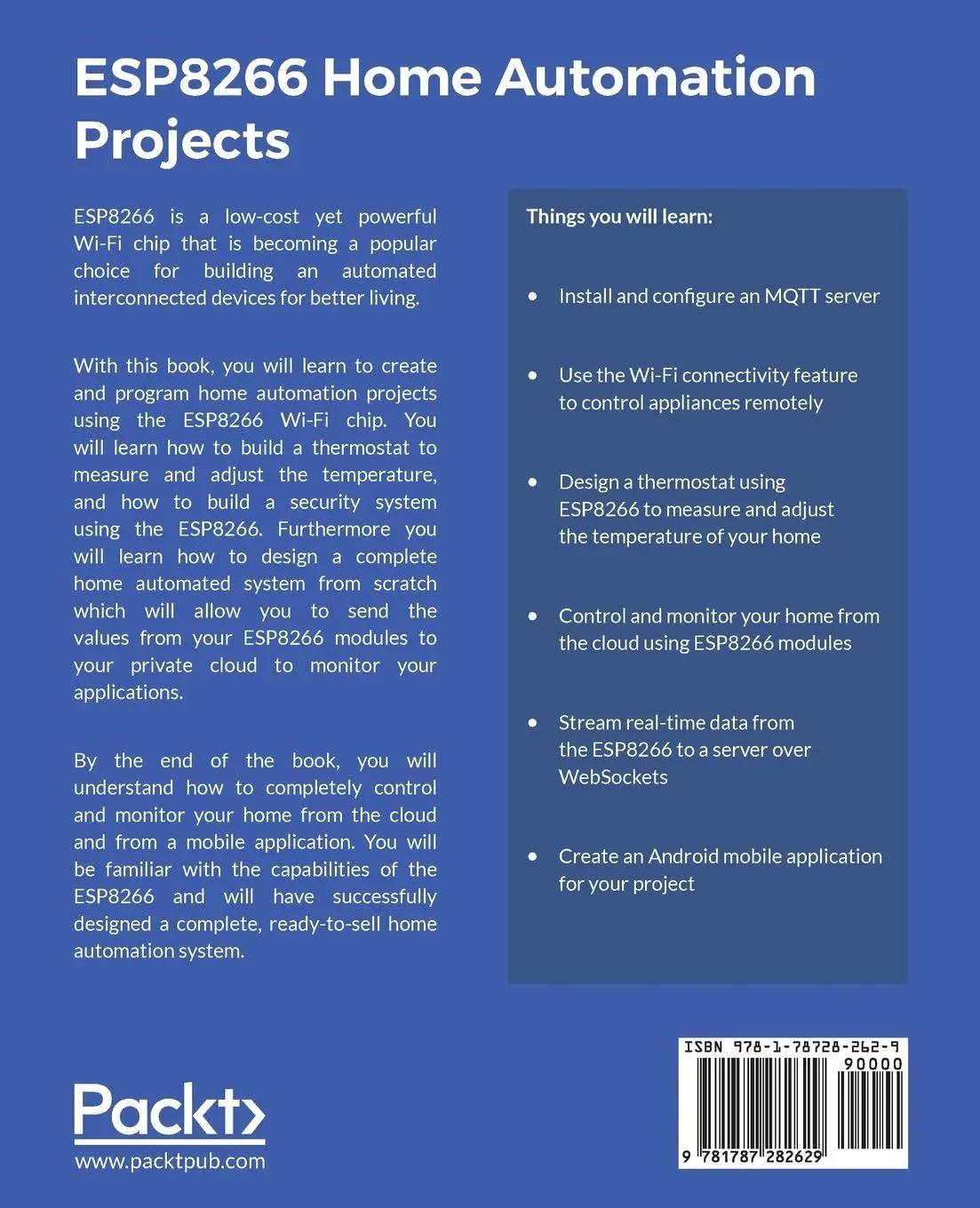 Rückseite: 9781787282629 | ESP8266 Home Automation Projects | Catalin Batrinu | Taschenbuch