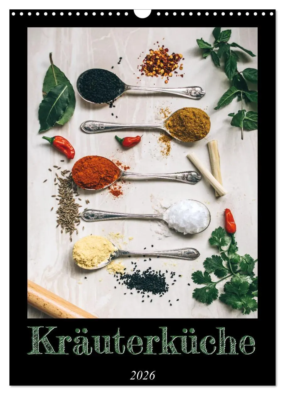 Cover: 9783516332629 | Kräuterküche - Pikante Stilleben aus der Gewürzküche (Wandkalender...