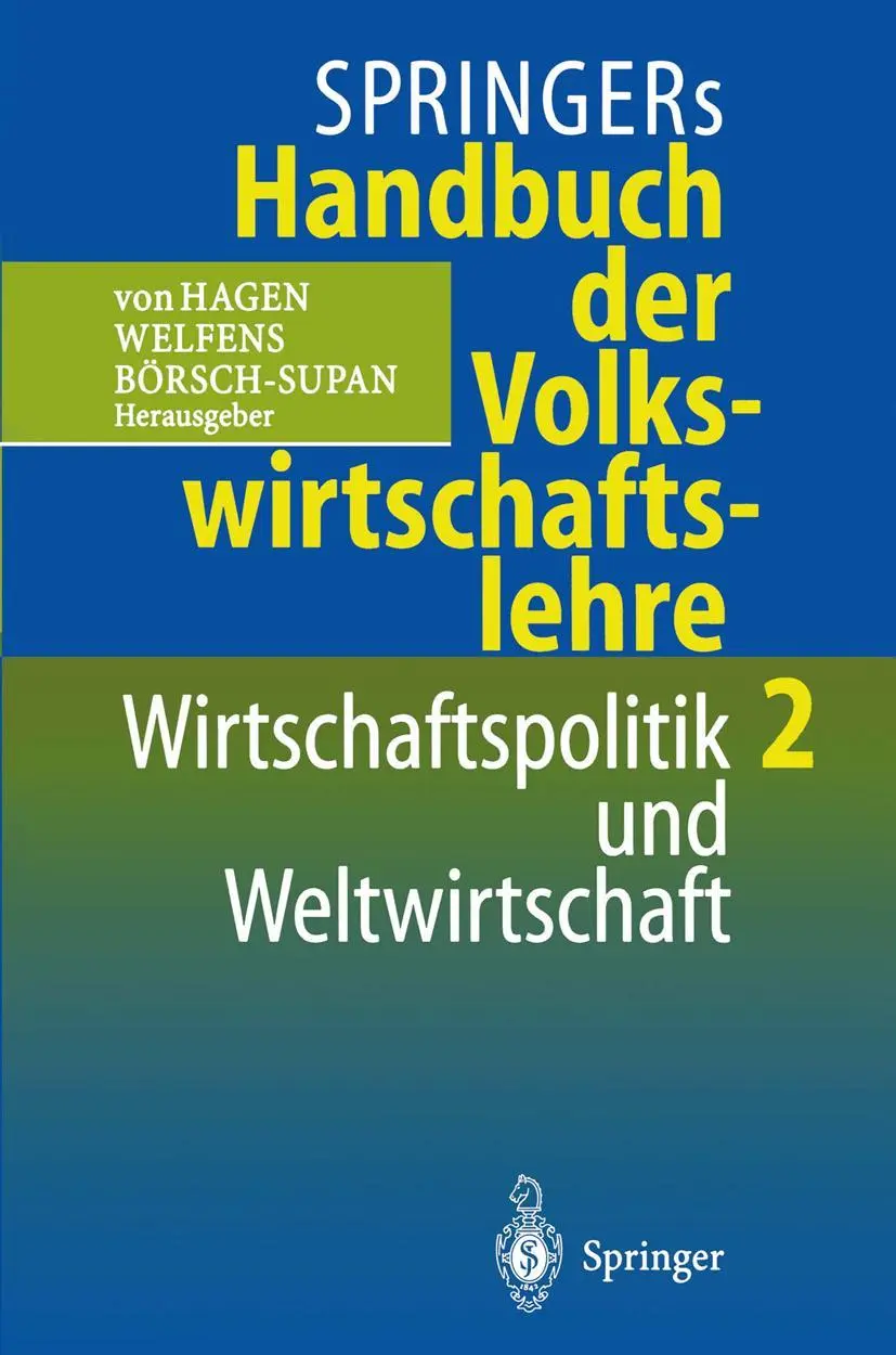 Cover: 9783540612629 | Springers Handbuch der Volkswirtschaftslehre 2 | Hagen (u. a.) | Buch