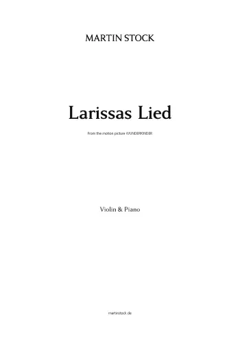 Cover: 9783943952629 | Larissas Lied für Violine und Klavier | Martin Stock