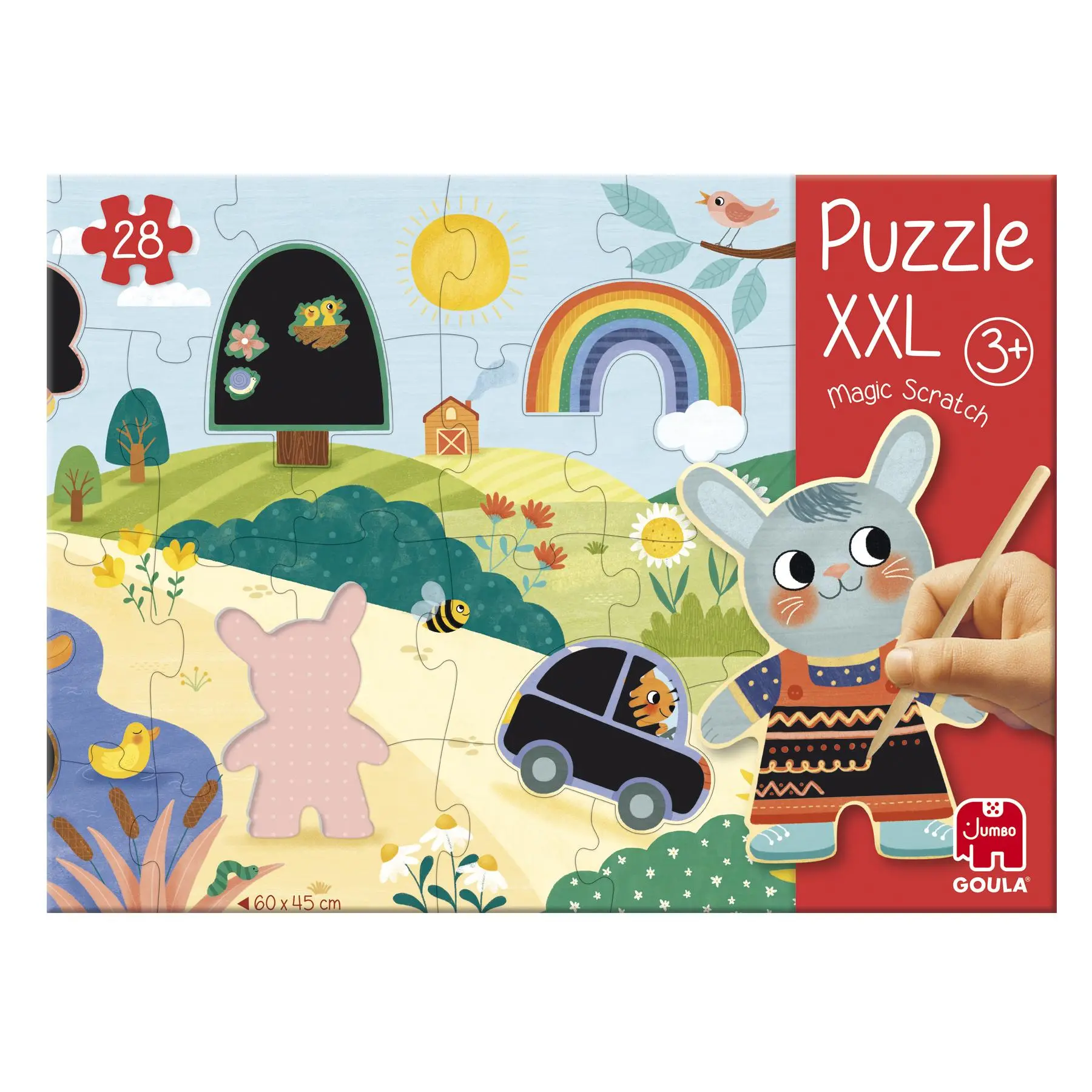 Cover: 8721017602729 | GOULA - XXL-Zauber-Kratz-Puzzle - 28 Teile | Spiel | Deutsch | 2025