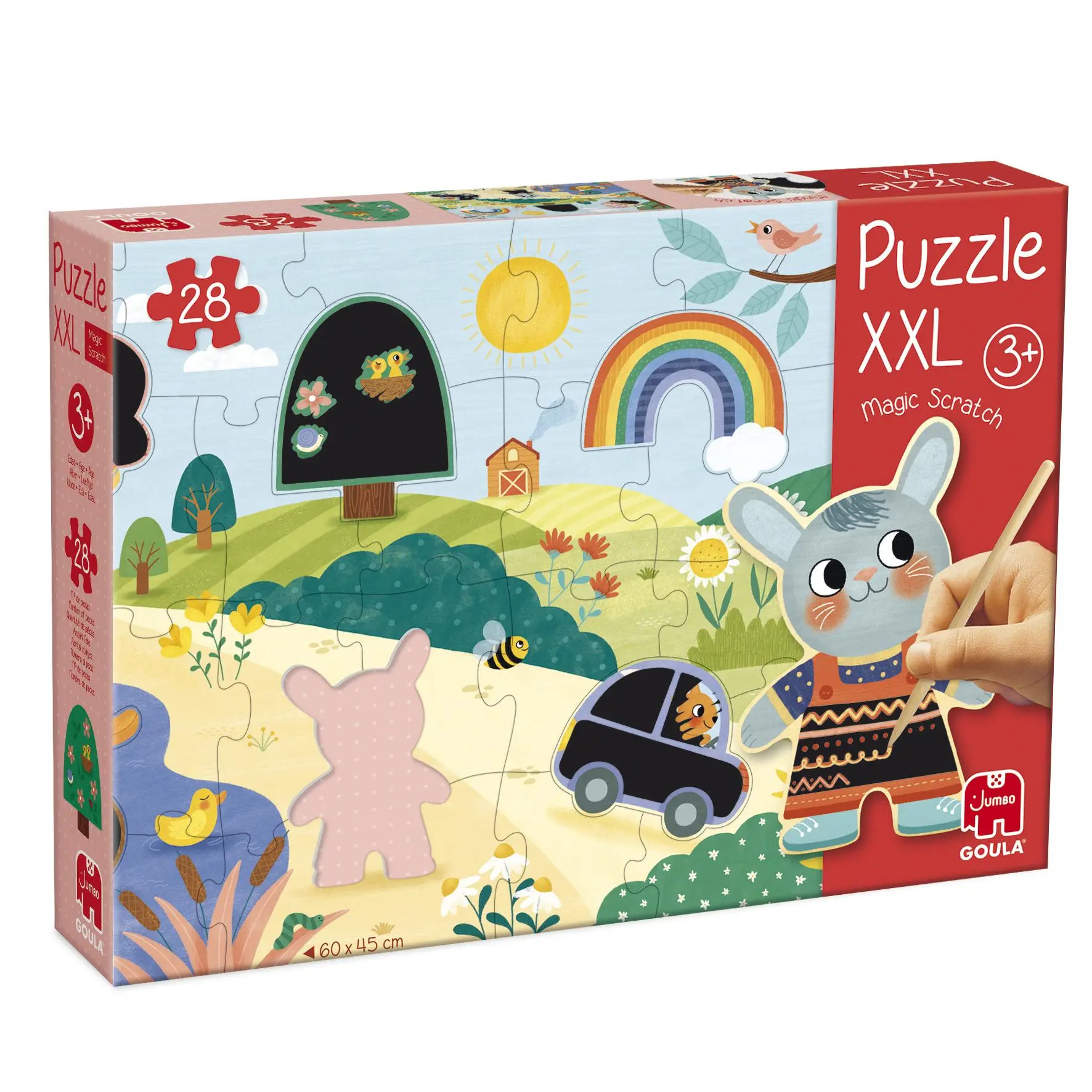 Bild: 8721017602729 | GOULA - XXL-Zauber-Kratz-Puzzle - 28 Teile | Spiel | Deutsch | 2025