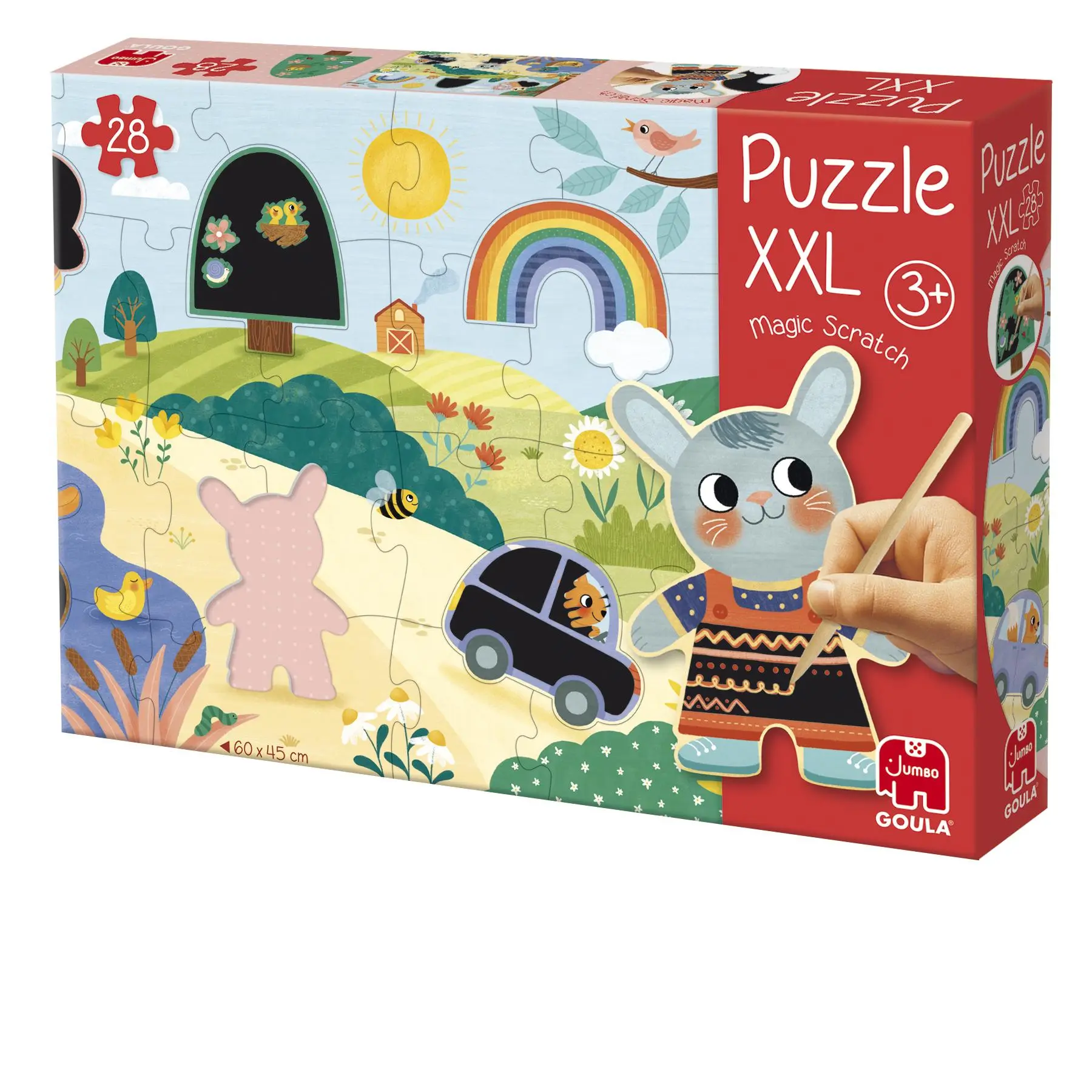 Bild: 8721017602729 | GOULA - XXL-Zauber-Kratz-Puzzle - 28 Teile | Spiel | Deutsch | 2025