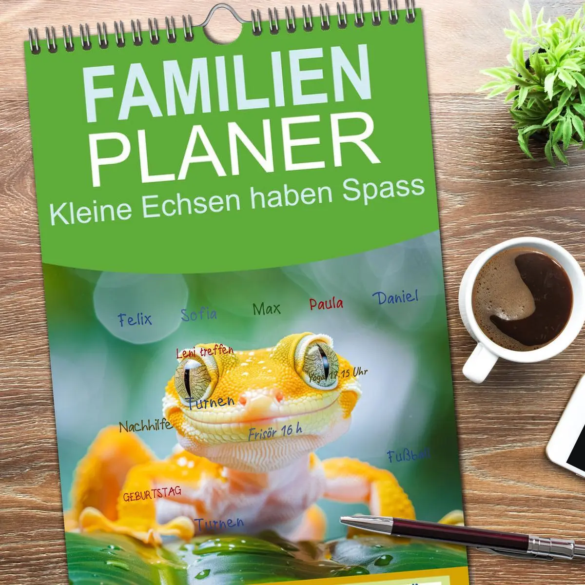 Bild: 9783516492729 | Familienplaner 2026 - Kleine Echsen haben Spass mit 5 Spalten...