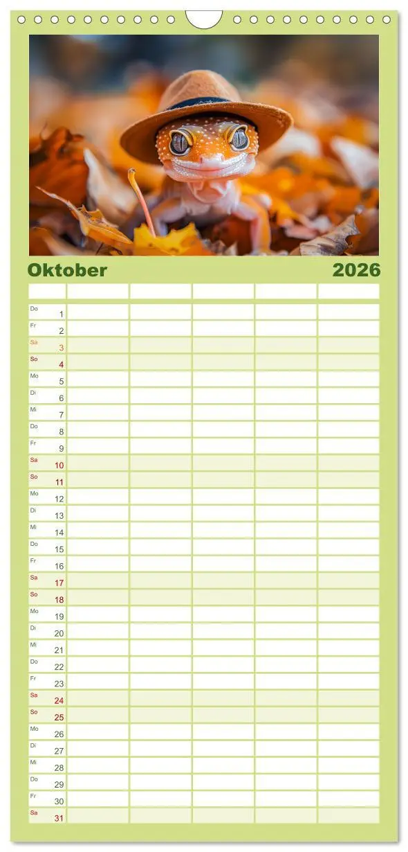 Bild: 9783516492729 | Familienplaner 2026 - Kleine Echsen haben Spass mit 5 Spalten...