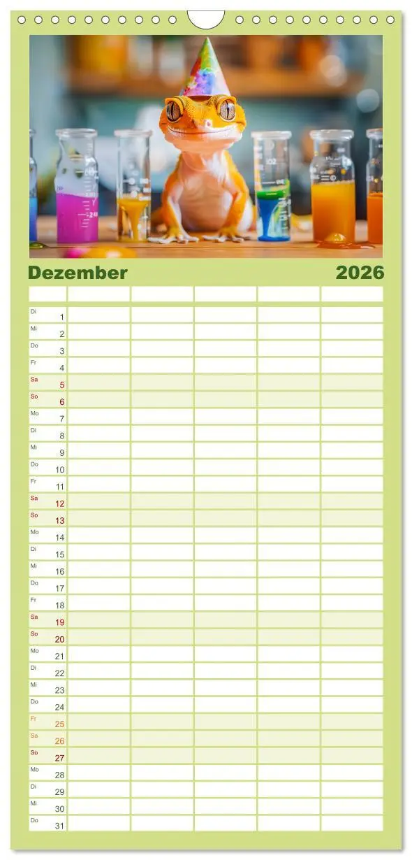 Bild: 9783516492729 | Familienplaner 2026 - Kleine Echsen haben Spass mit 5 Spalten...
