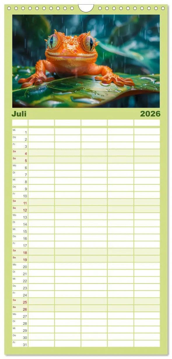 Bild: 9783516492729 | Familienplaner 2026 - Kleine Echsen haben Spass mit 5 Spalten...