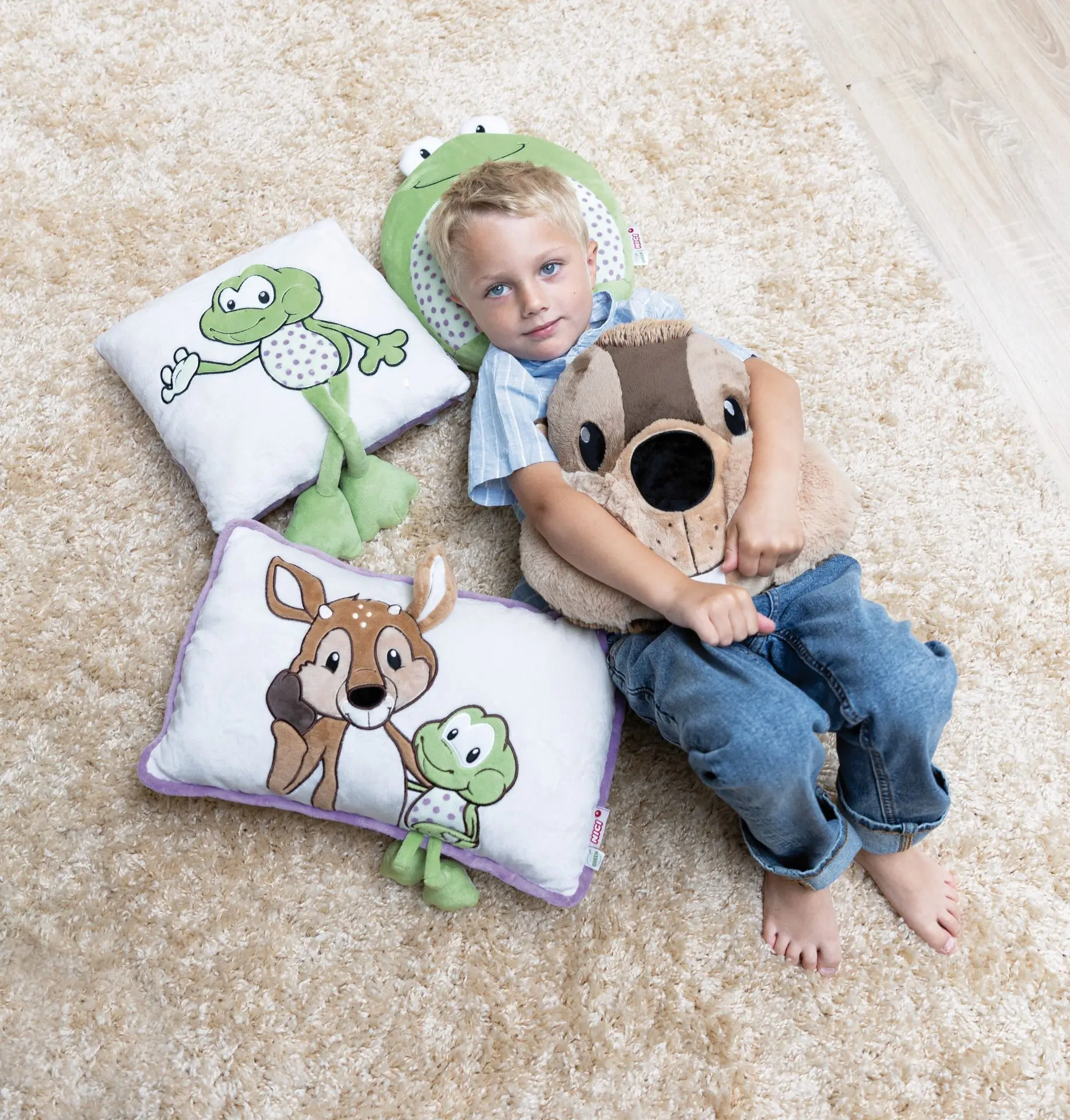 Cover: 4012390622829 | Nici 62282 Kissen Rehbock René Roebuck &amp; Frosch Fridolin Frog | 62282