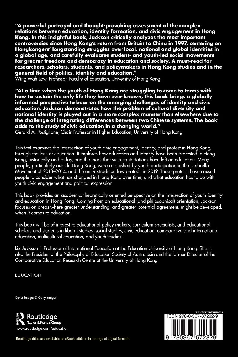 Rückseite: 9780367672829 | Contesting Education and Identity in Hong Kong | Liz Jackson | Buch