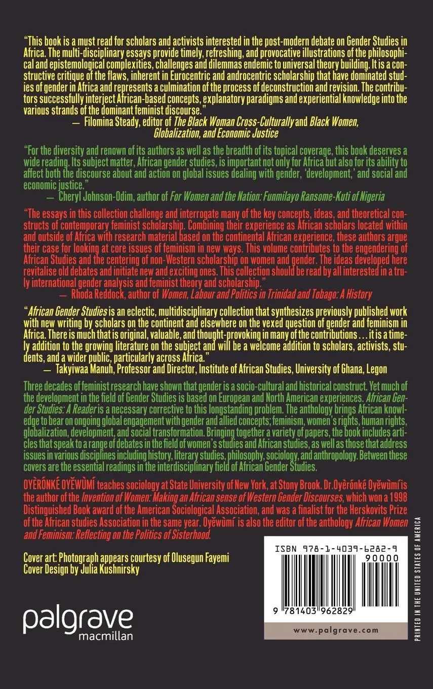 Rückseite: 9781403962829 | African Gender Studies | A Reader | Oyeronke Oyewumi | Buch | xiv