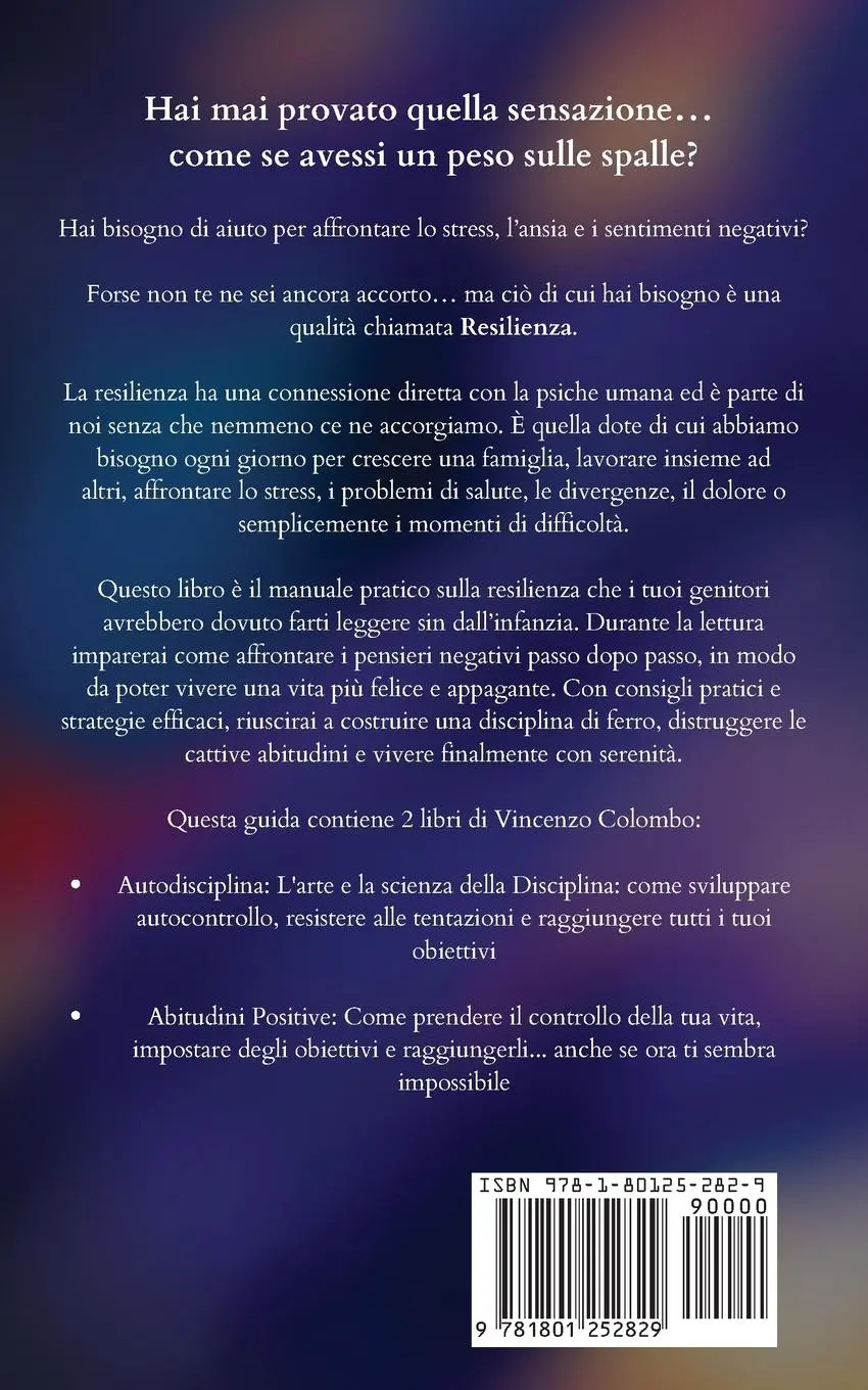 Rückseite: 9781801252829 | RESILIENZA | Vincenzo Colombo | Taschenbuch | Italienisch | 2020