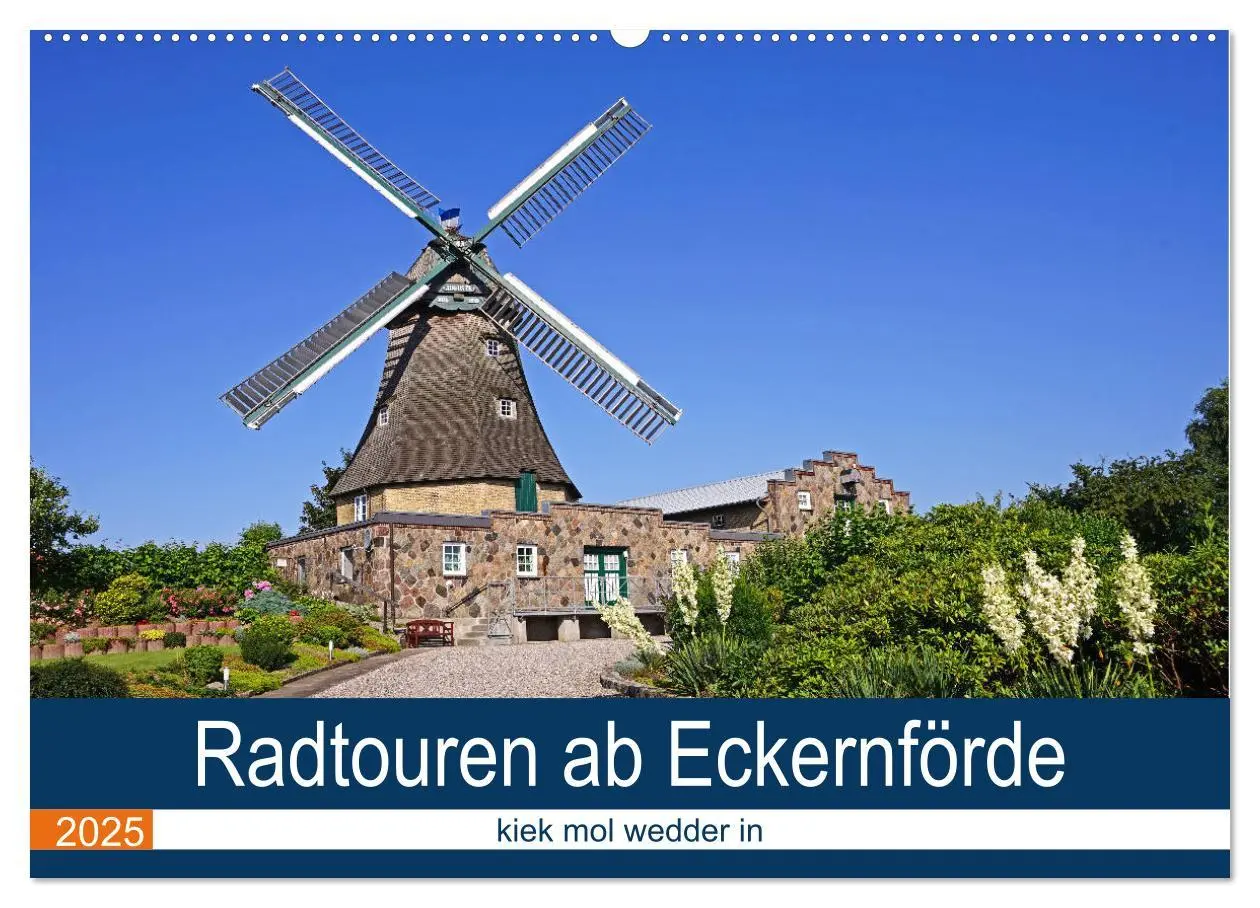 Cover: 9783435442829 | Radtouren ab Eckernförde (Wandkalender 2025 DIN A2 quer), CALVENDO...