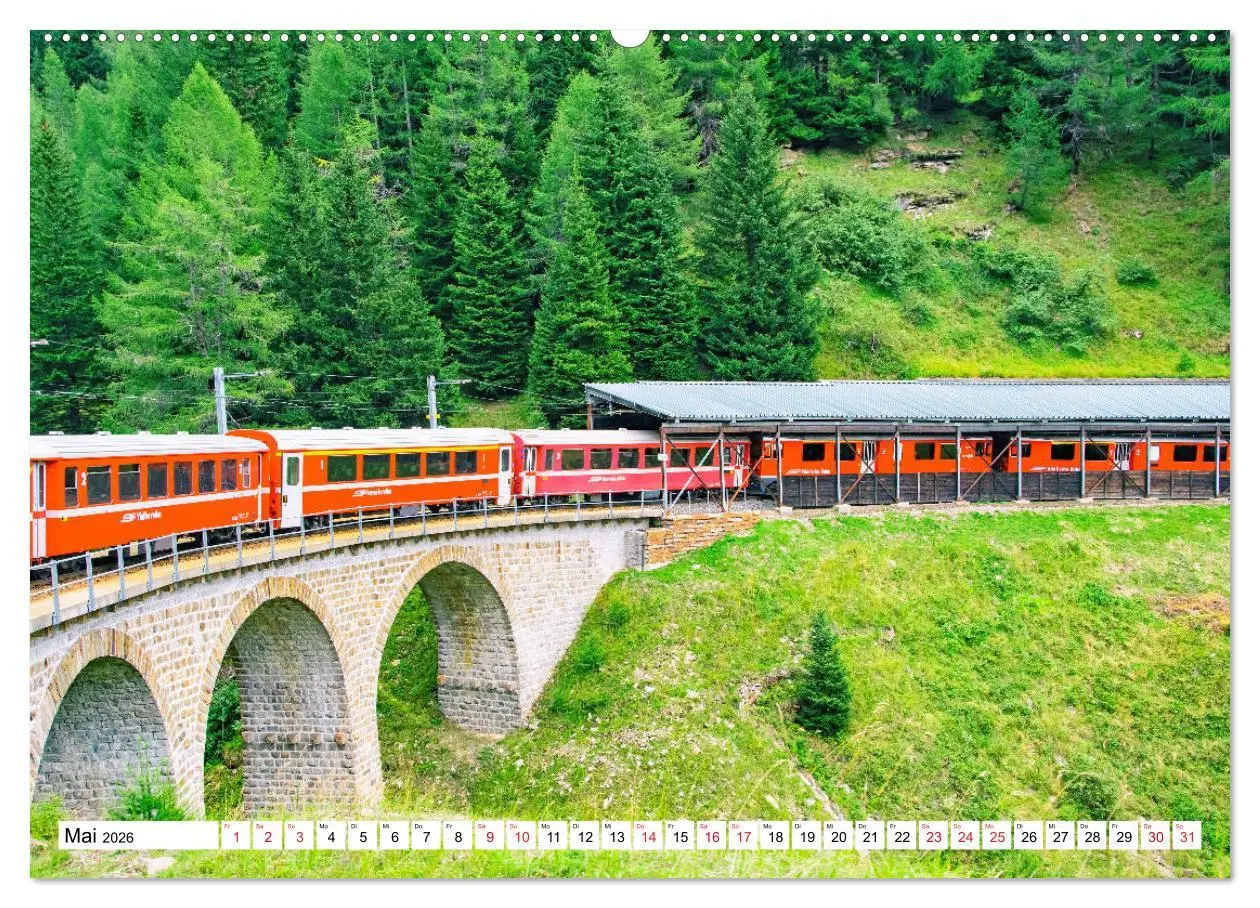 Bild: 9783457772829 | Rhätische Bahn - Fahrt durch die Bündner Alpen (Wandkalender 2026...