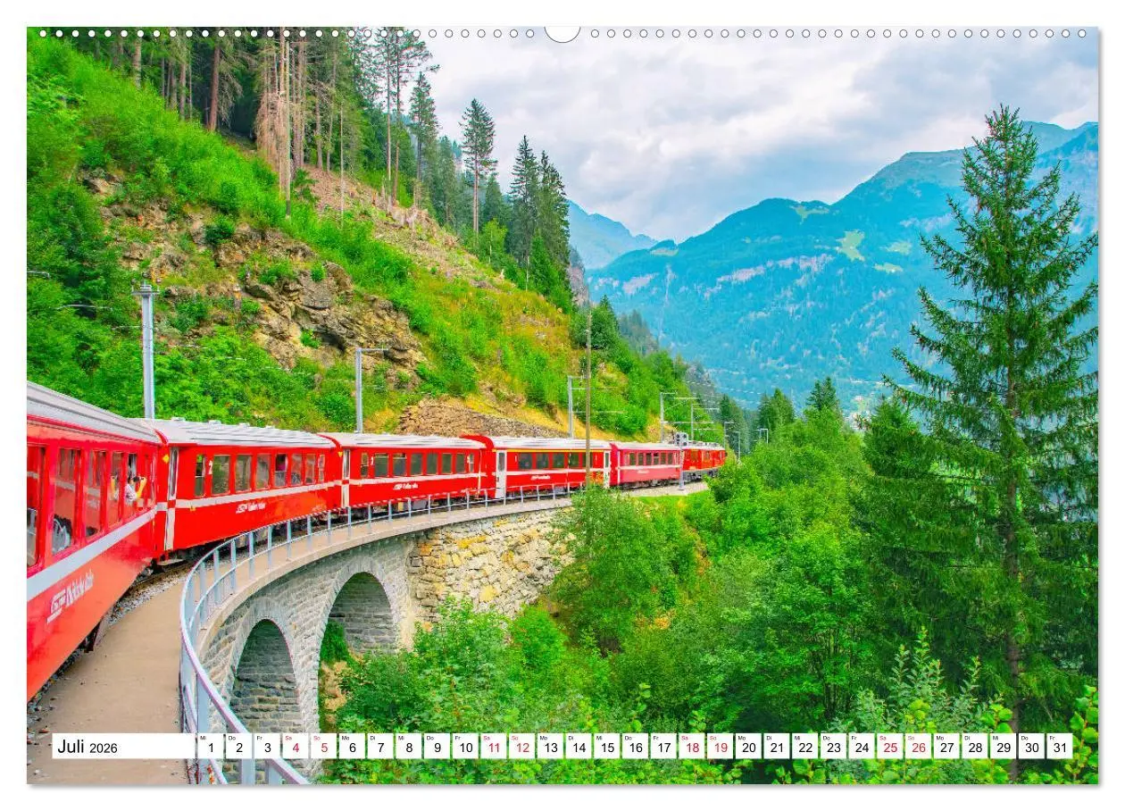 Bild: 9783457772829 | Rhätische Bahn - Fahrt durch die Bündner Alpen (Wandkalender 2026...