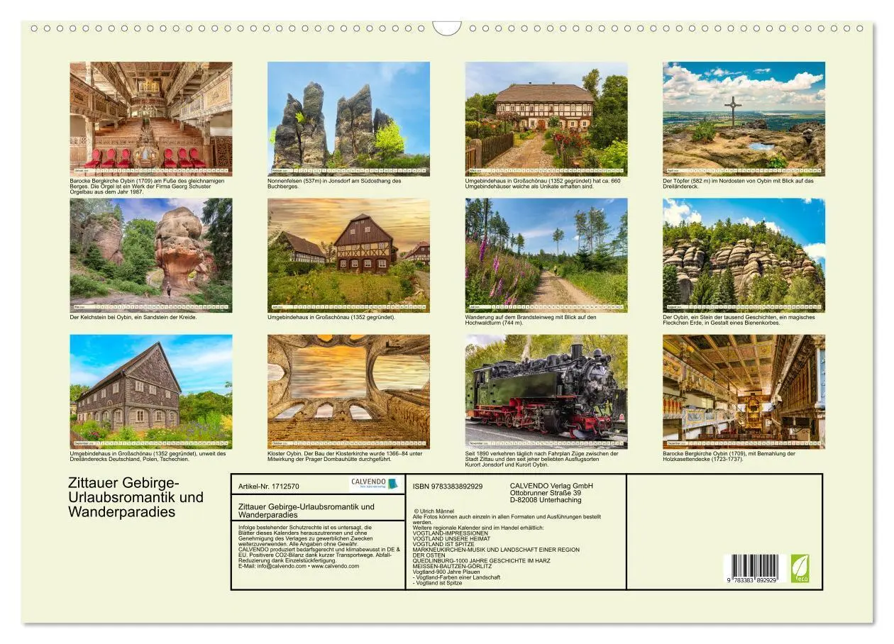 Bild: 9783383892929 | Zittauer Gebirge-Urlaubsromantik und Wanderparadies (Wandkalender...