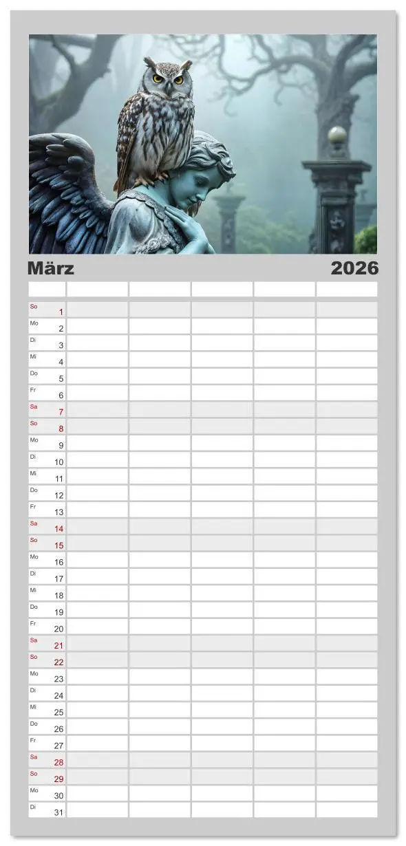 Bild: 9783516612929 | Familienplaner 2026 - Schattenkuss - Tiere in den Armen der Nacht...