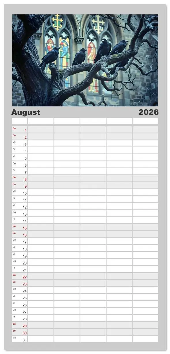 Bild: 9783516612929 | Familienplaner 2026 - Schattenkuss - Tiere in den Armen der Nacht...