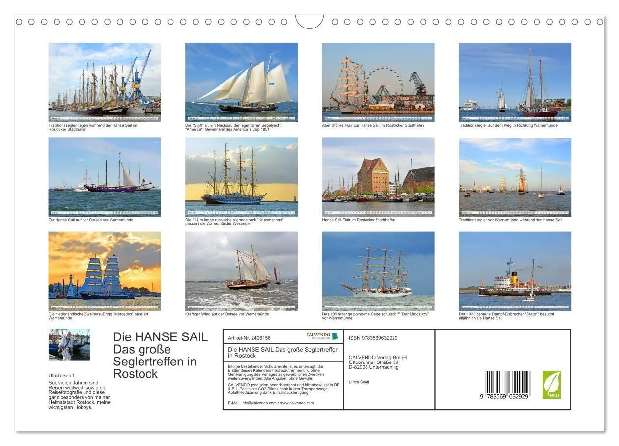 Bild: 9783569632929 | Die HANSE SAIL Das große Seglertreffen in Rostock (Wandkalender...