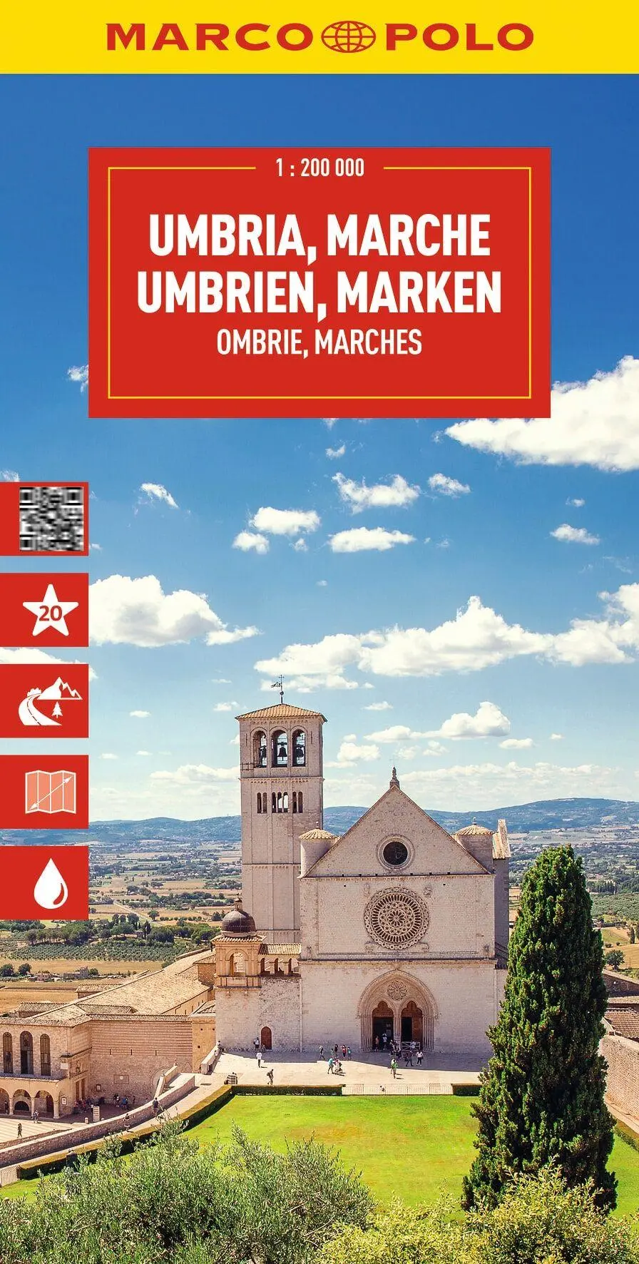 Cover: 9783575022929 | MARCO POLO Reisekarte Italien 08 Umbrien, Marken 1:200.000 | Deutsch