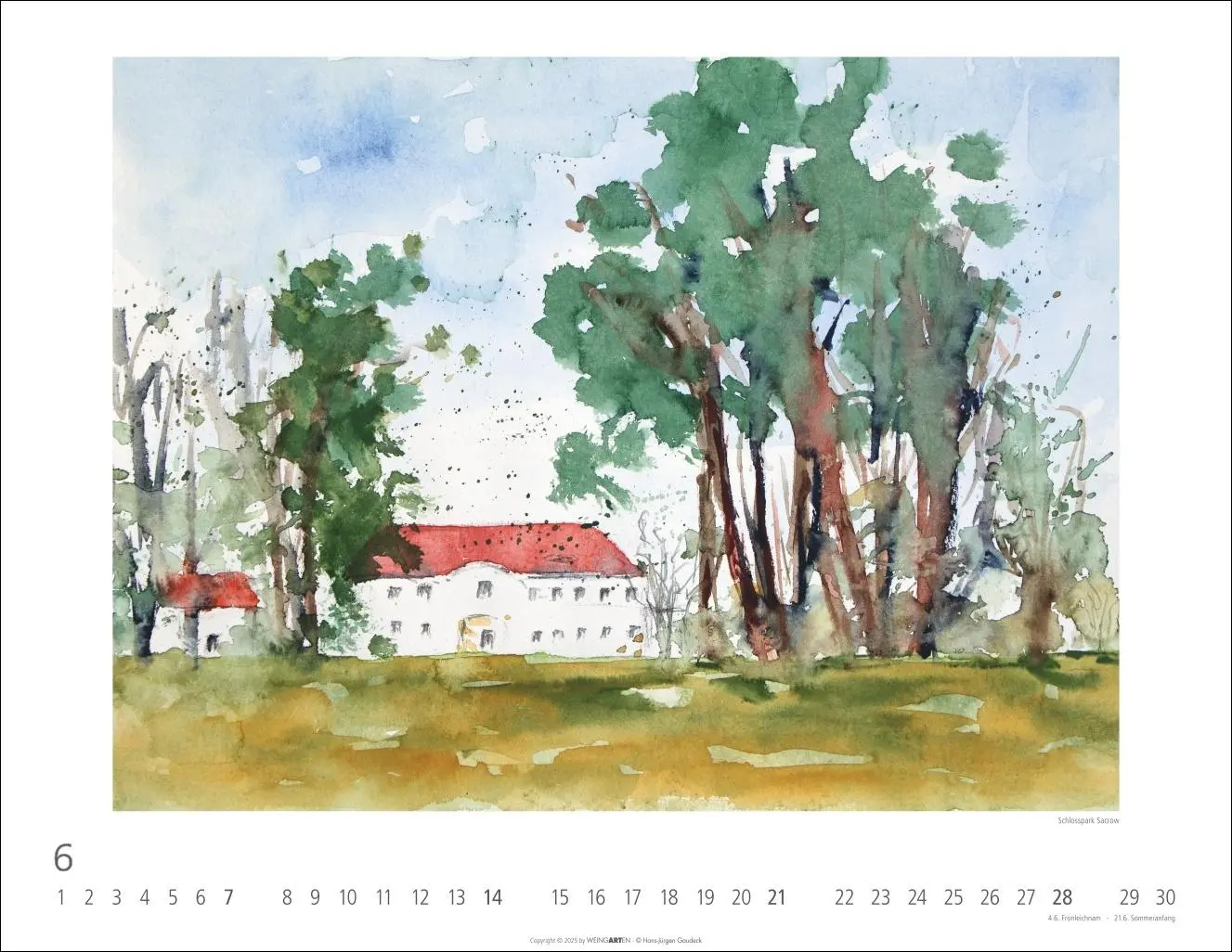 Bild: 9783839902929 | Zwischen Himmel und Erde Kalender 2026 - Aquarelle von Hans-Jürgen...