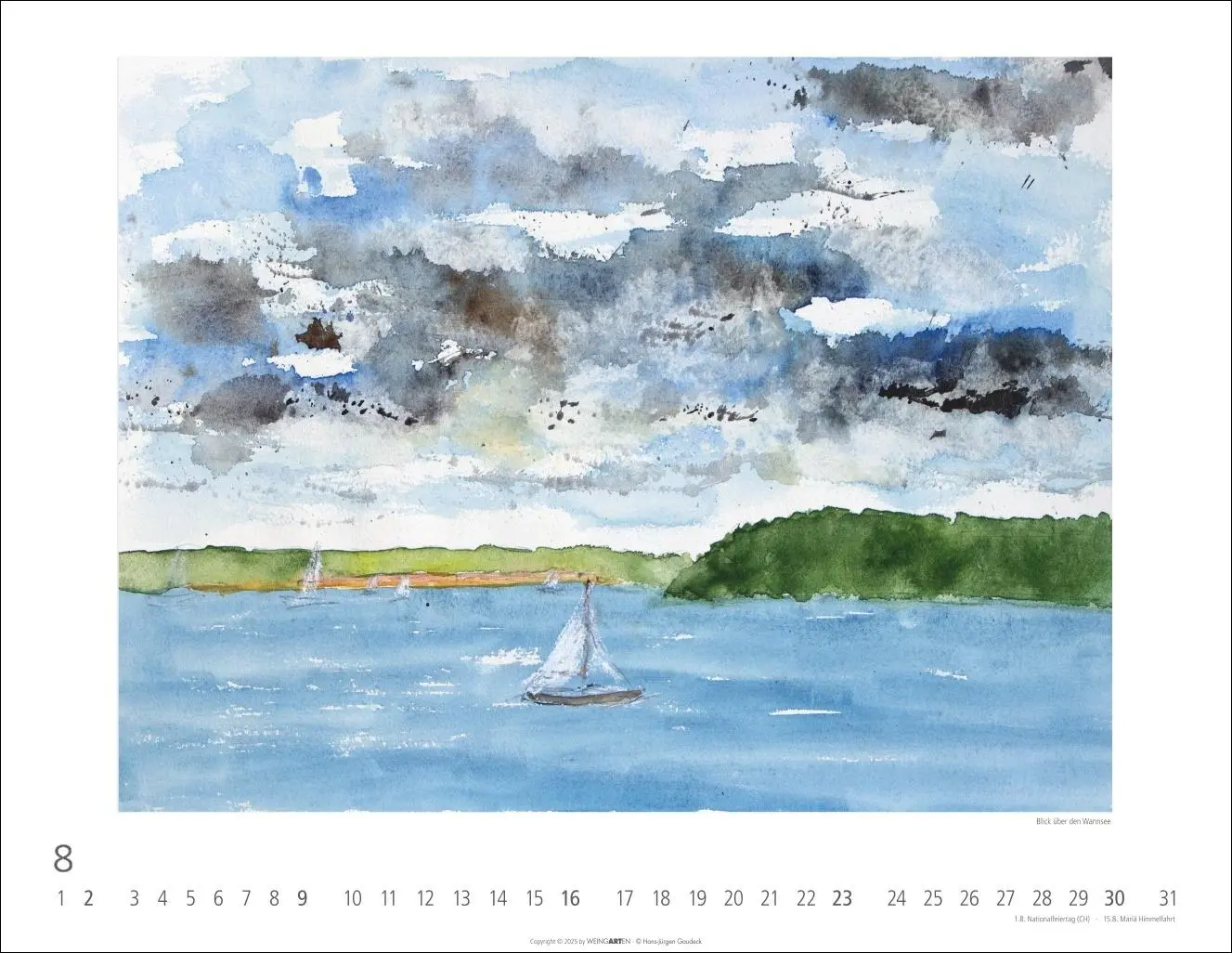 Bild: 9783839902929 | Zwischen Himmel und Erde Kalender 2026 - Aquarelle von Hans-Jürgen...