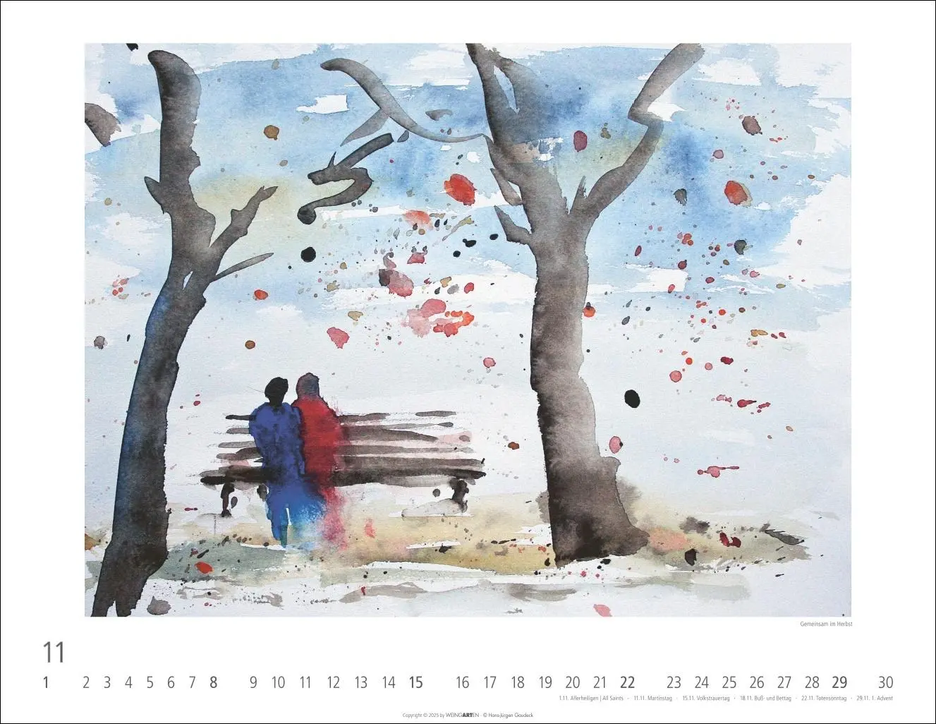Bild: 9783839902929 | Zwischen Himmel und Erde Kalender 2026 - Aquarelle von Hans-Jürgen...