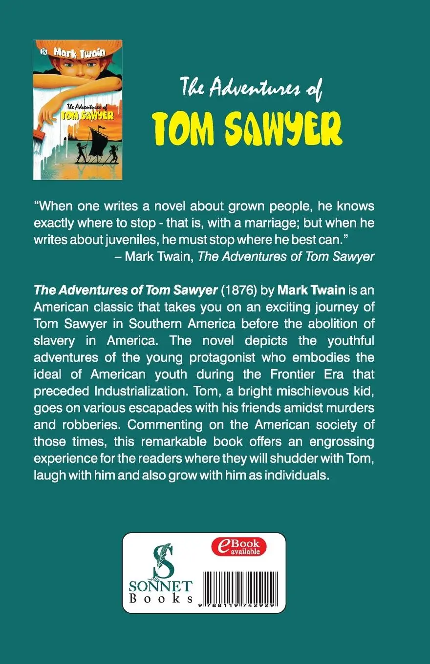 Rückseite: 9788119742929 | The Adventures of Tom Sawyer | Mark Twain | Taschenbuch | Englisch