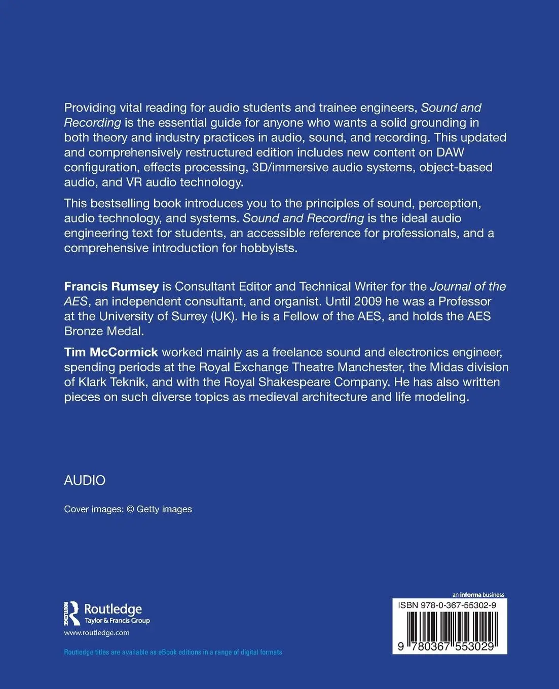 Rückseite: 9780367553029 | Sound and Recording | Applications and Theory | Francis Rumsey | Buch