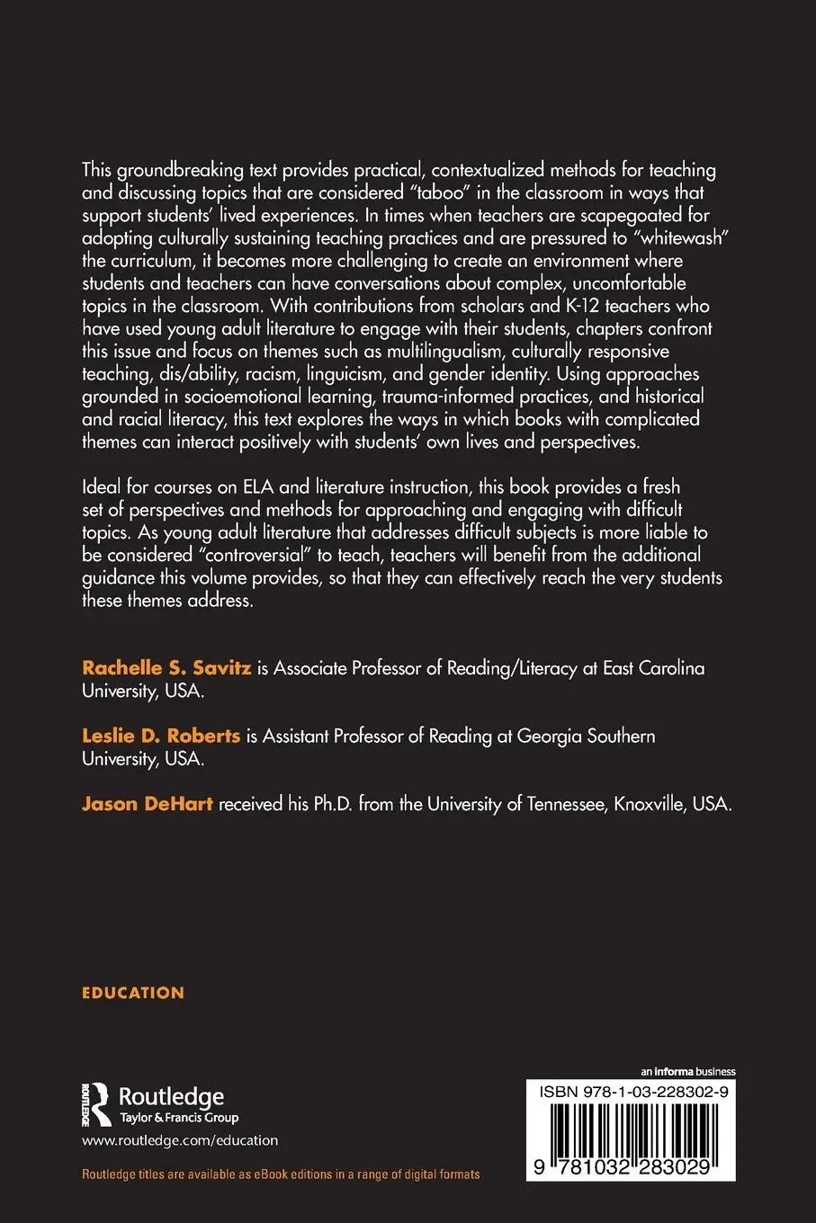 Rückseite: 9781032283029 | Teaching Challenged and Challenging Topics in Diverse and Inclusive...