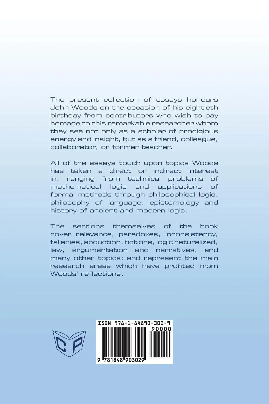 Rückseite: 9781848903029 | Natural Arguments | A Tribute to John Woods | Dov Gabbay (u. a.)