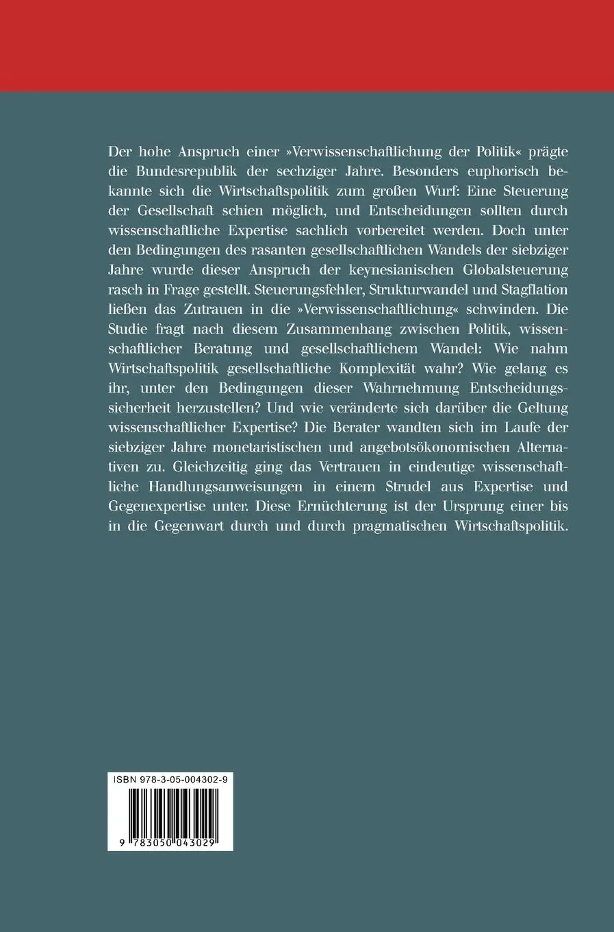 Rückseite: 9783050043029 | Die große Ernüchterung | Tim Schanetzky | Buch | 310 S. | Deutsch