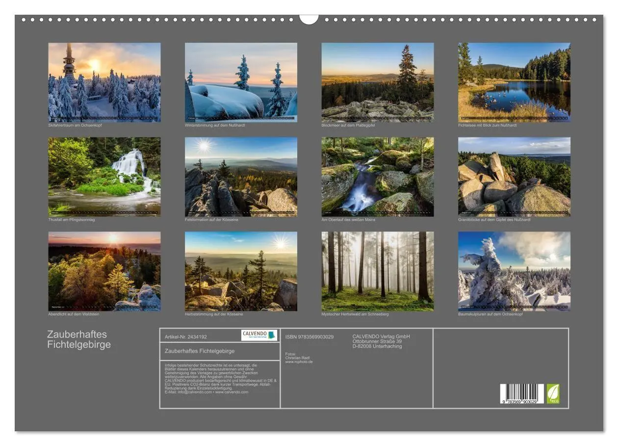 Bild: 9783569903029 | Zauberhaftes Fichtelgebirge (Wandkalender 2027 DIN A2 quer),...