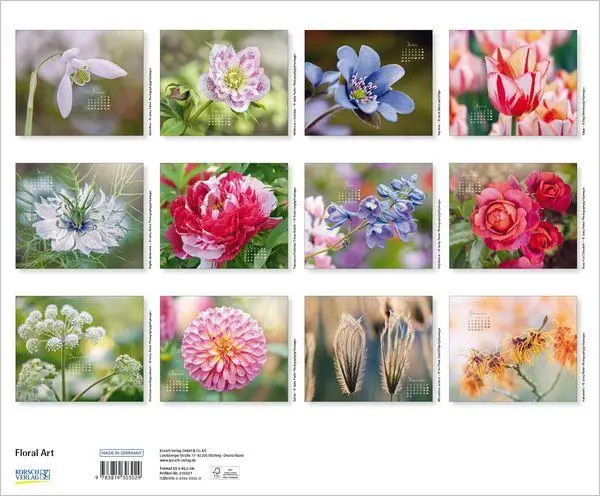 Bild: 9783819303029 | Floral Art 2027 | Verlag Korsch | Kalender | 14 S. | Deutsch | 2027