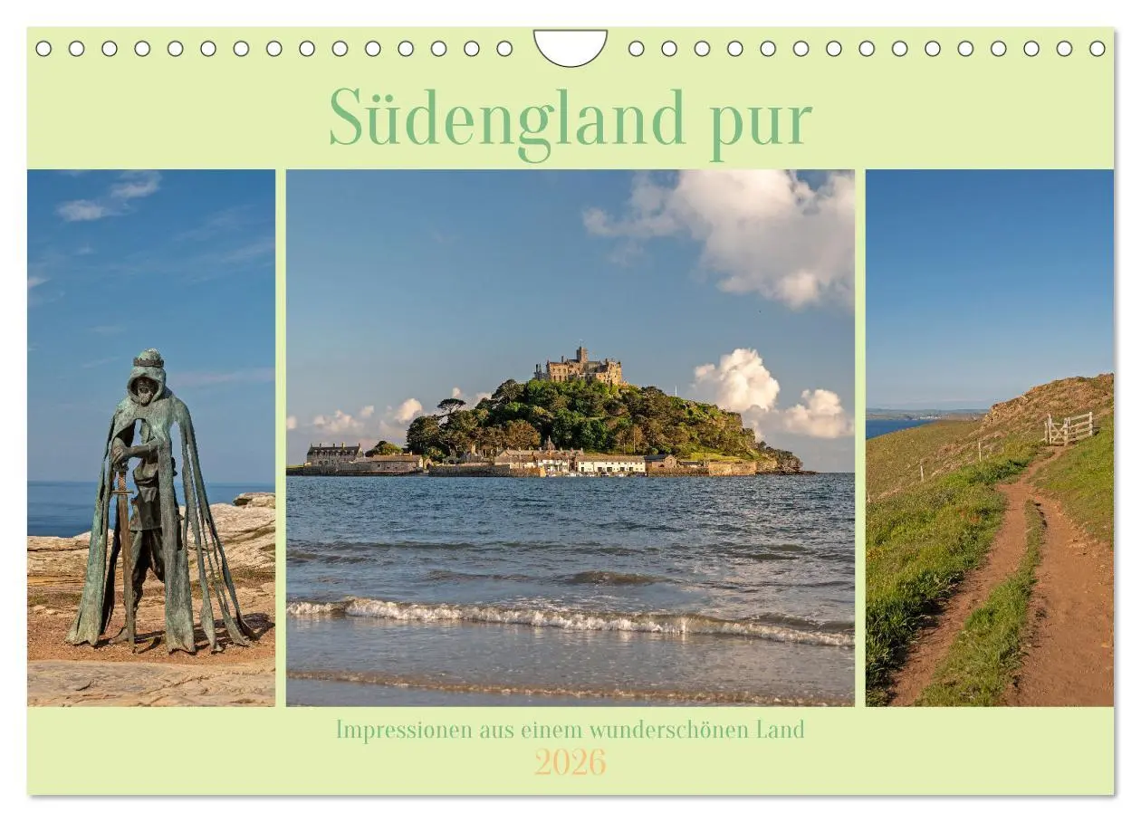 Cover: 9783457573129 | Südengland pur (Wandkalender 2026 DIN A4 quer), CALVENDO...