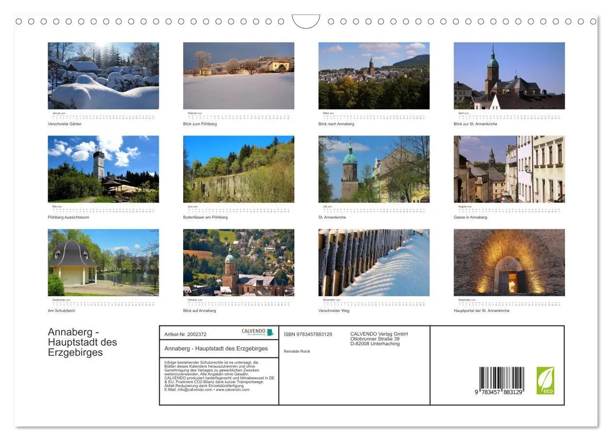 Bild: 9783457883129 | Annaberg - Hauptstadt des Erzgebirges (Wandkalender 2026 DIN A3...